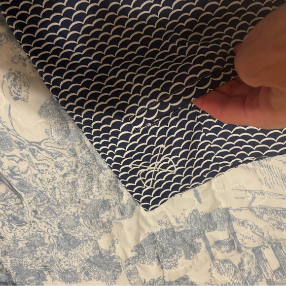 NWT Sydney Elizabeth sz 6 blue white Scalloped Hem Golf Skirt - Picture 3 of 9